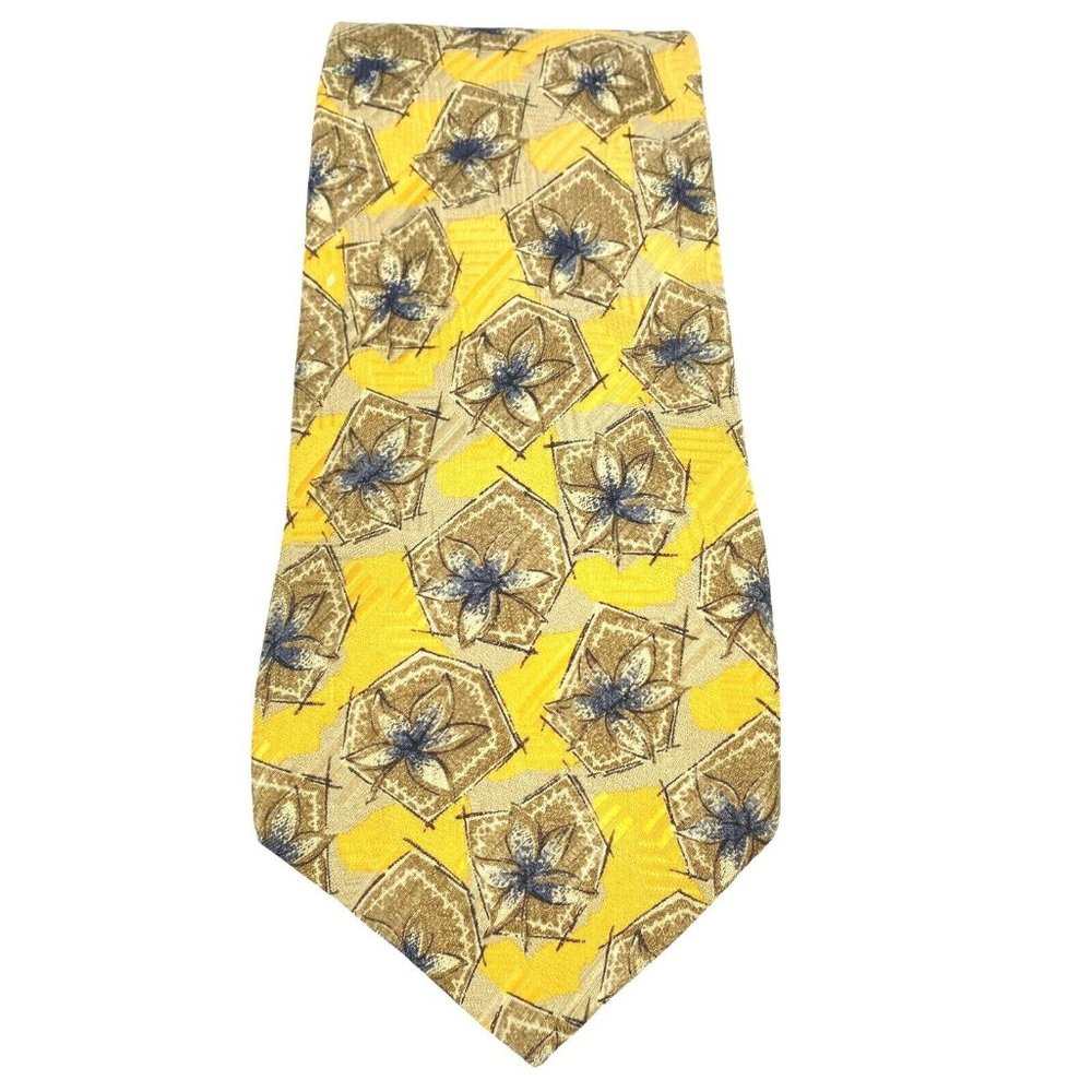 Robert Talbott Mens Tie Best of Class‎ Nordstrom Yellow Floral 100% Silk Classic